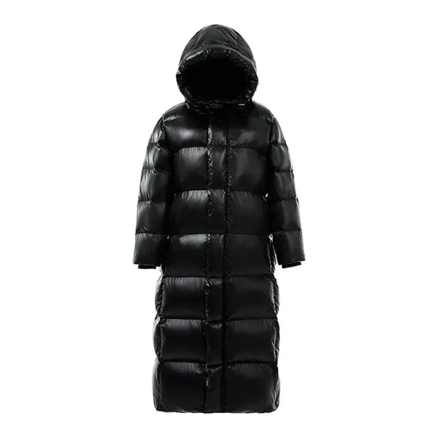 Damska Lekka Kurtka Puffer | Zimowa - Długa